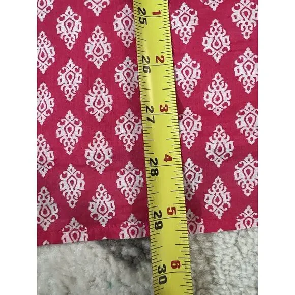 TALBOTS Women's Pink White Medallion Foulard Embroidered Tunic Top - Picture 8 of 9